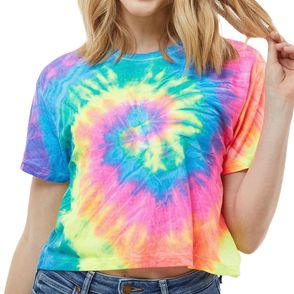 Colortone Women's Tie-Dyed Crop T-Shirt