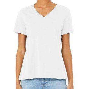 Bella + Canvas Women's Relaxed Heather CVC V-Neck Tee