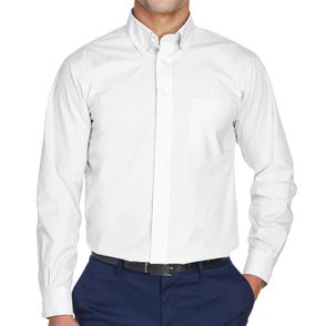 Devon & Jones Crown Collection Solid Broadcloth Woven Shirt