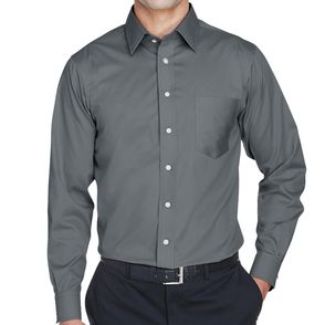 Devon & Jones Crown Collection Solid Stretch Twill Woven Shirt