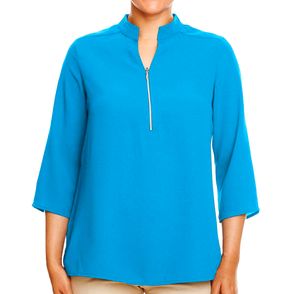 Devon & Jones Ladies' Perfect Fit Three-Quarter Sleeve Crepe Tunic