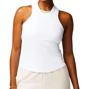 Fabletics High Neck Rib Built-In Bra Tank