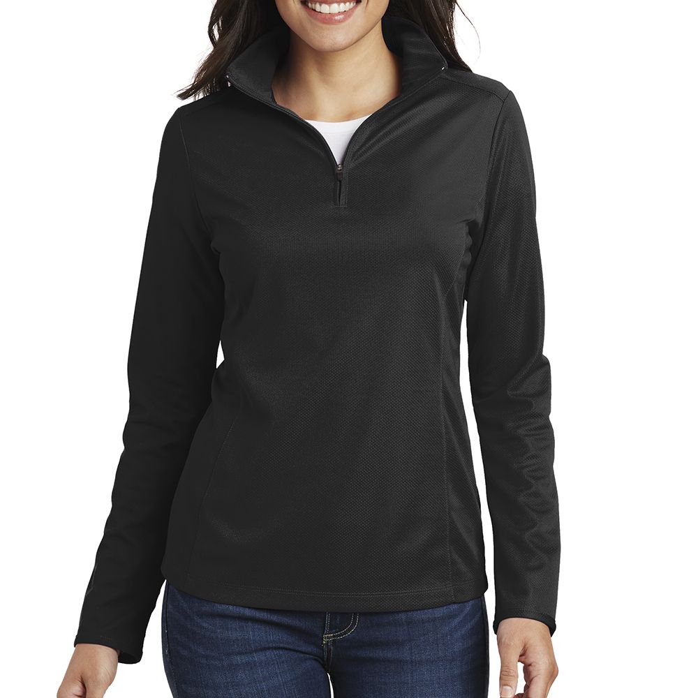 Port Authority Women's Pinpoint Mesh Half-Zip