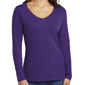 Port & Company Women’s Long Sleeve Fan Favorite V-Neck Tee