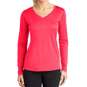 Sport-Tek Ladies Long Sleeve PosiCharge Competitor V-Neck Tee