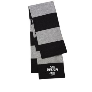 Sportsman Rugby-Striped Knit Scarf