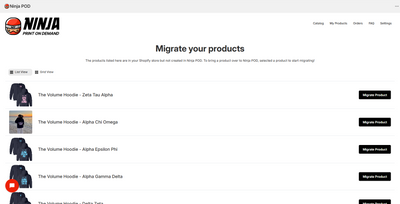 Bug Fix + UI Upgrade for Migrate Products