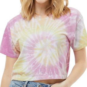 Colortone Women's Tie-Dyed Crop T-Shirt