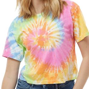 Colortone Women's Tie-Dyed Crop T-Shirt