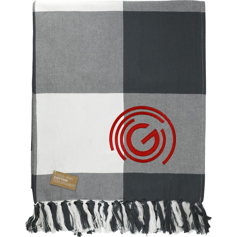 Field & Co. 100% Organic Cotton Check Throw Blanke