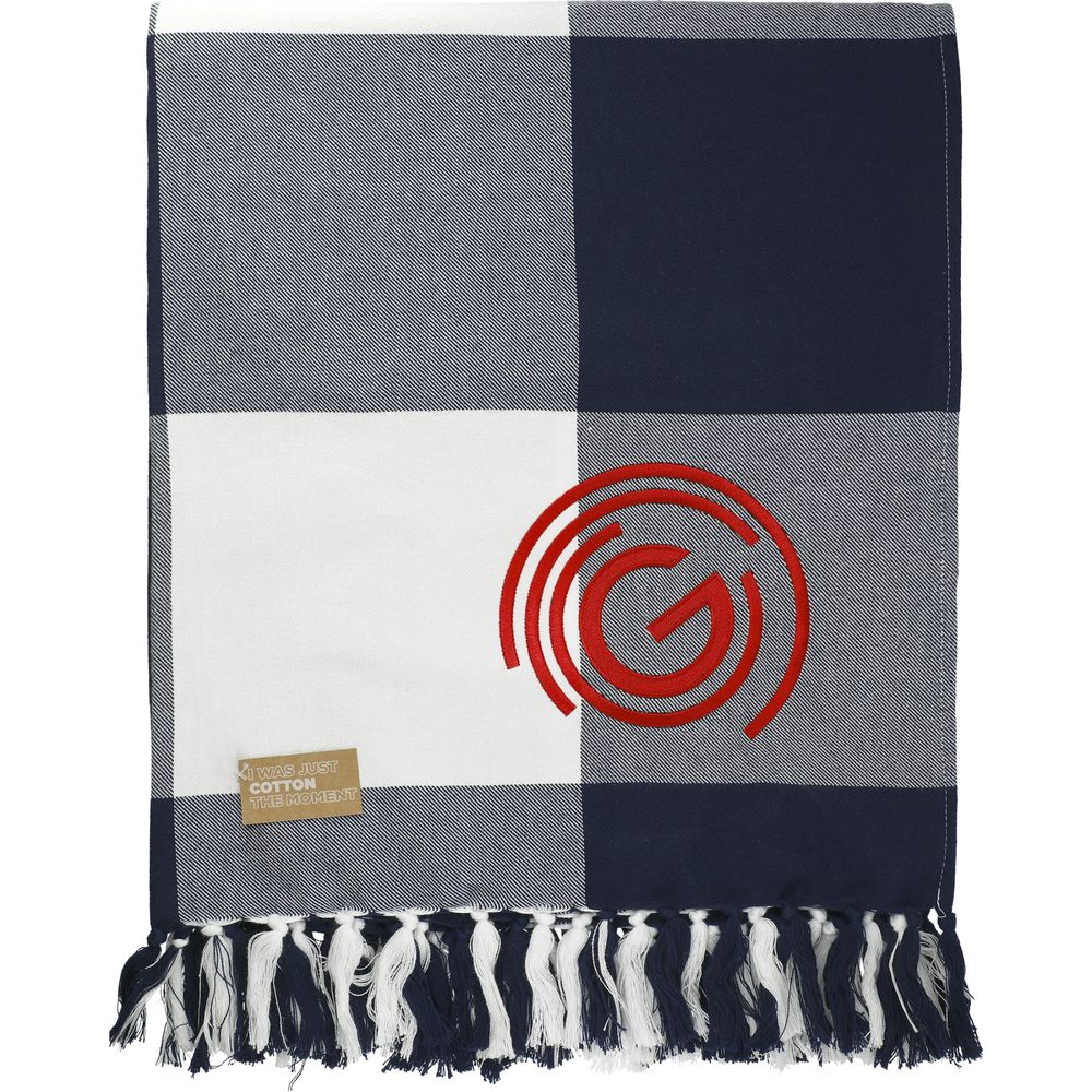 Field & Co. 100% Organic Cotton Check Throw Blanke