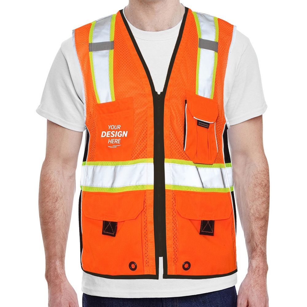 Kishigo Class 2 Black Series Heavy-Duty Safety Vest