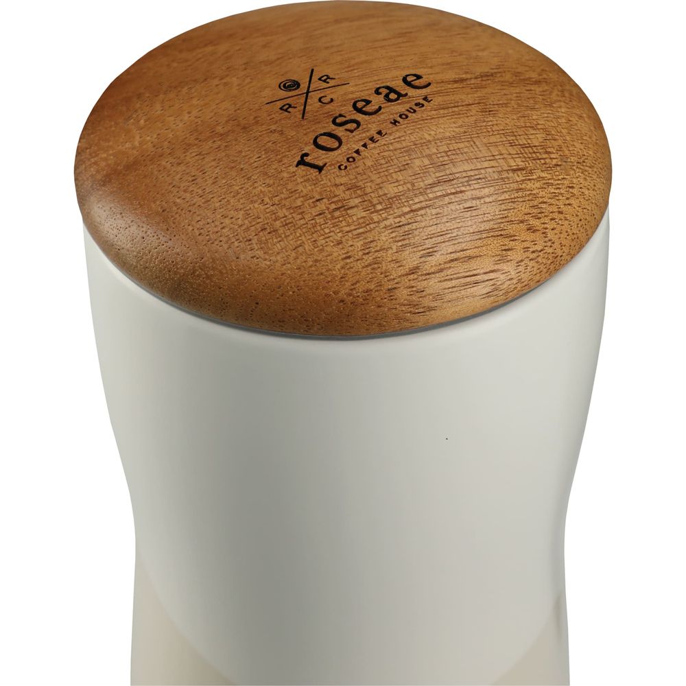 Reno Double Wall Ceramic Tumbler w/Wood Lid 10oz