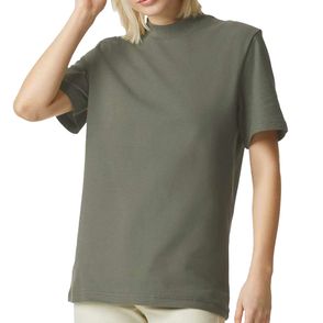 American Apparel Pique Mockneck Tee