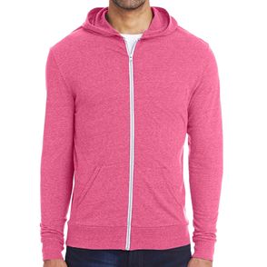 Threadfast Apparel Triblend Full-Zip Light Hoodie