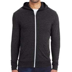 Threadfast Apparel Triblend Full-Zip Light Hoodie