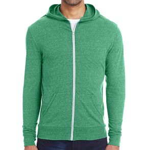 Threadfast Apparel Triblend Full-Zip Light Hoodie