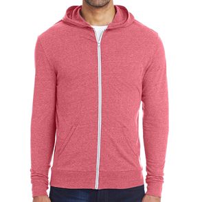 Threadfast Apparel Triblend Full-Zip Light Hoodie