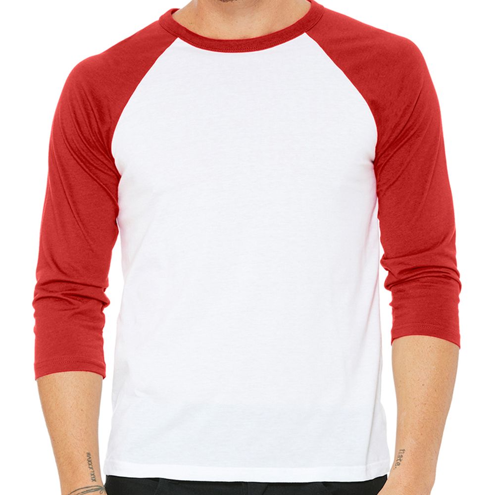 Bella + Canvas Unisex 3/4-Sleeve Baseball T-Shirt