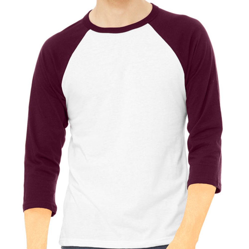 Bella + Canvas Unisex 3/4-Sleeve Baseball T-Shirt