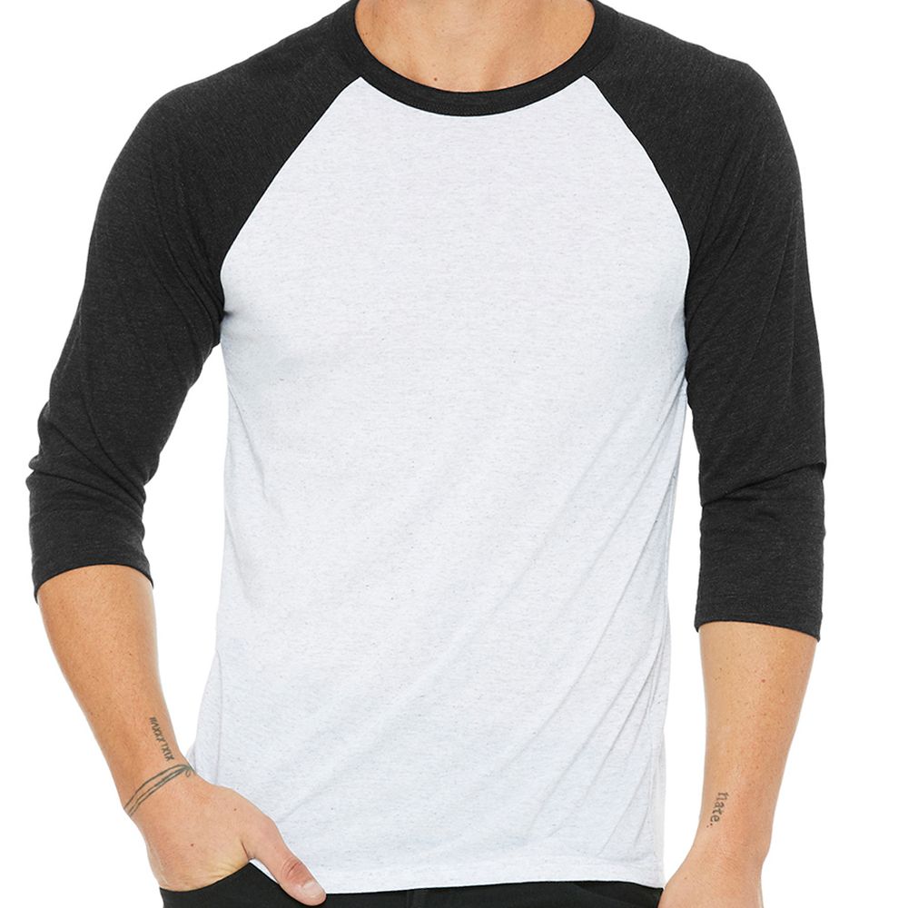 Bella + Canvas Unisex 3/4-Sleeve Baseball T-Shirt