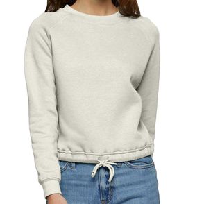 LAT Women's Relaxed 3-End Boxy Fleece Crewneck Sweatshirt