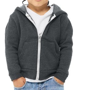 Bella + Canvas Toddler Sponge Fleece Full-Zip Hooded Sweatshirt