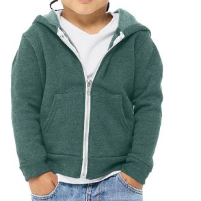 Bella + Canvas Toddler Sponge Fleece Full-Zip Hooded Sweatshirt