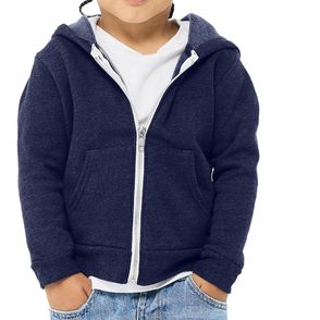 Bella + Canvas Toddler Sponge Fleece Full-Zip Hooded Sweatshirt
