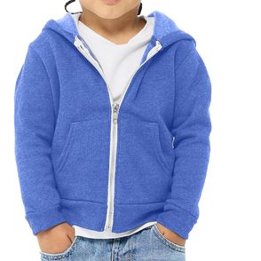 Bella + Canvas Toddler Sponge Fleece Full-Zip Hooded Sweatshirt