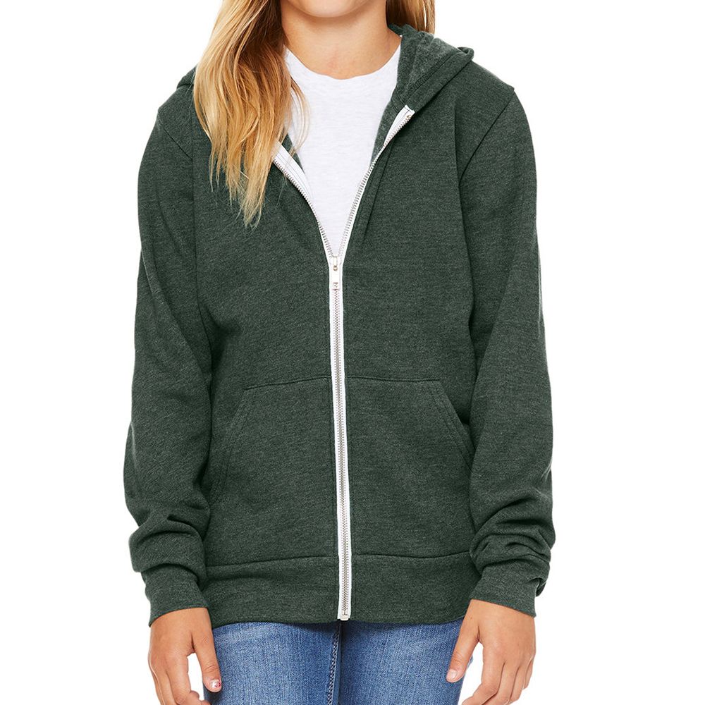 Bella + Canvas Youth Sponge Fleece Zip Up Hoodie