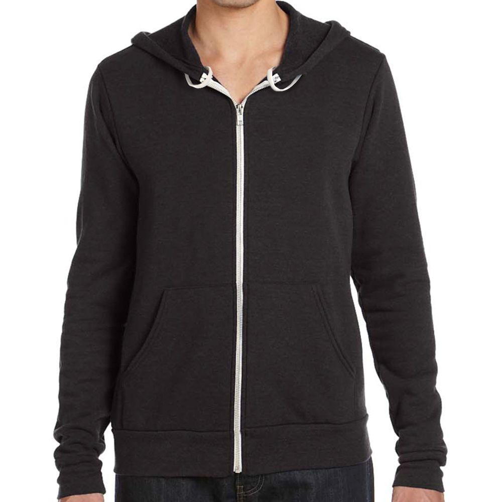 Bella + Canvas Tri-blend Fleece Zip Up Hoodie