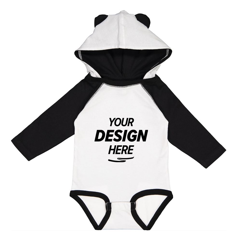 Rabbit Skins Long Sleeve Baby Onesie With Ears