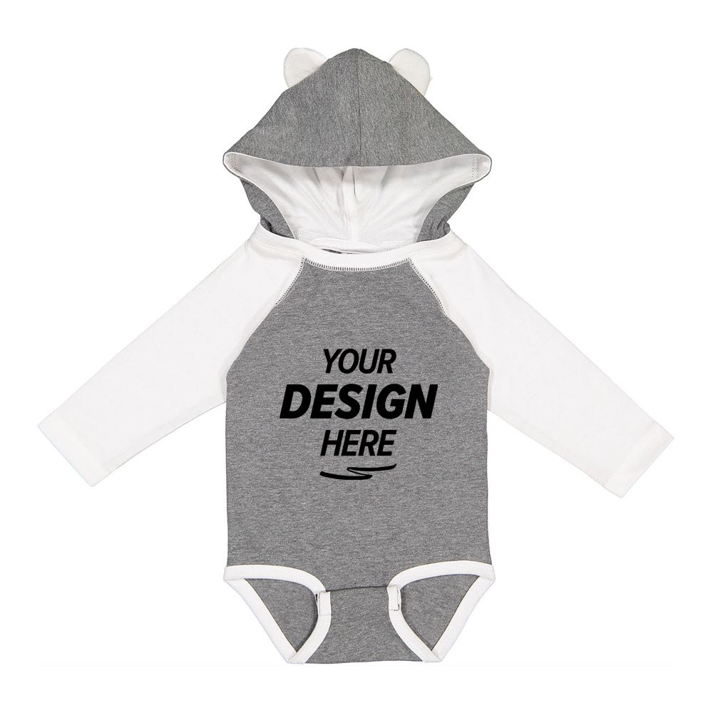 Rabbit Skins Long Sleeve Baby Onesie With Ears