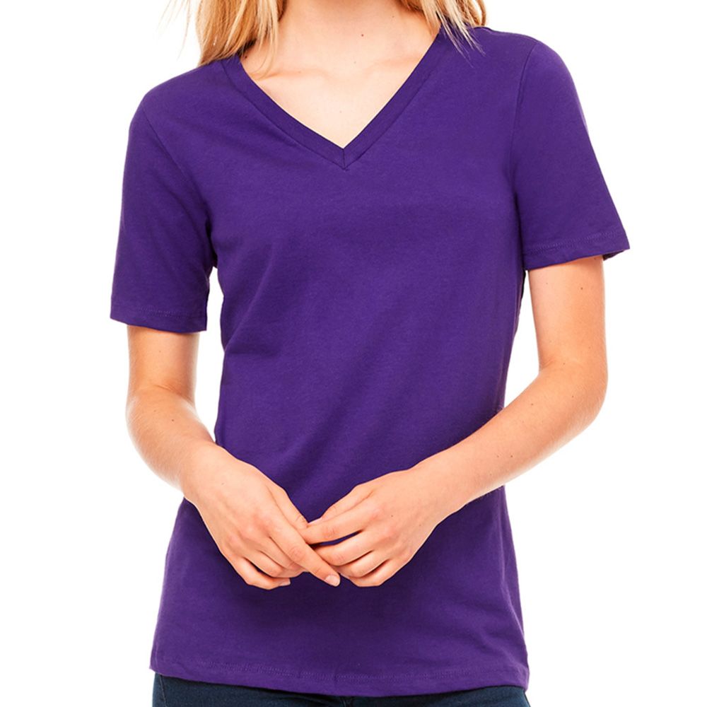 Bella + Canvas Women's Relaxed Fit V-Neck T-Shirt