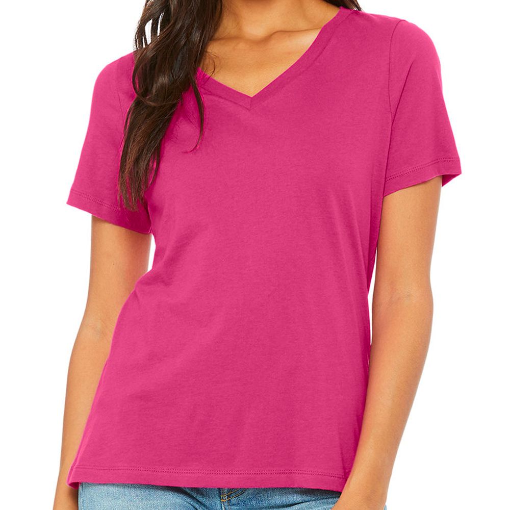 Bella + Canvas Women's Relaxed Fit V-Neck T-Shirt