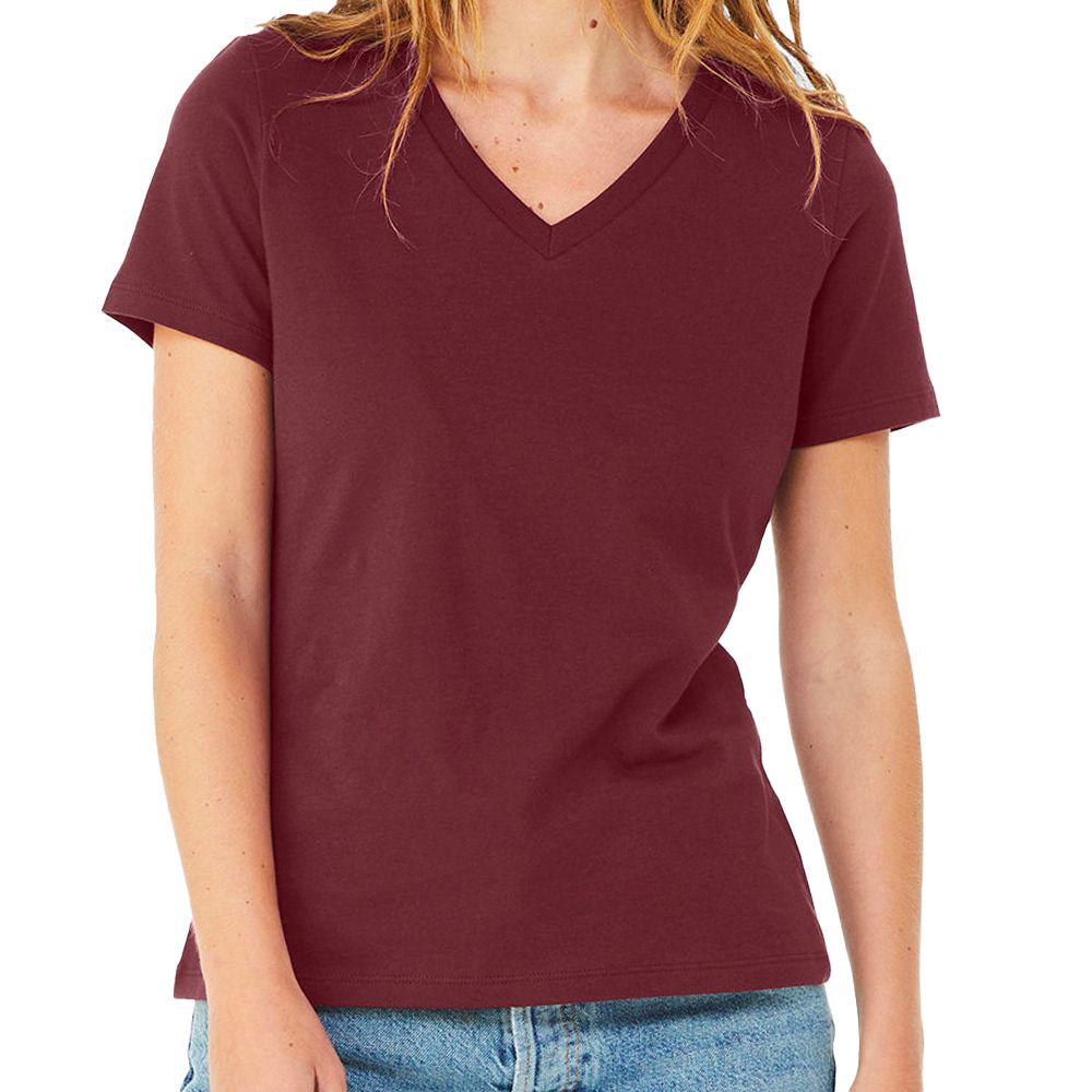 Bella + Canvas Women's Relaxed Fit V-Neck T-Shirt