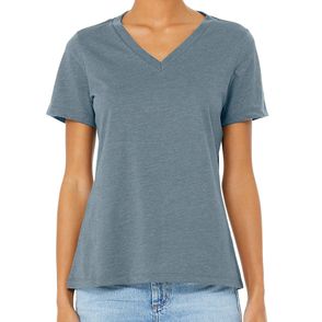Bella + Canvas Women's Relaxed Heather CVC V-Neck Tee
