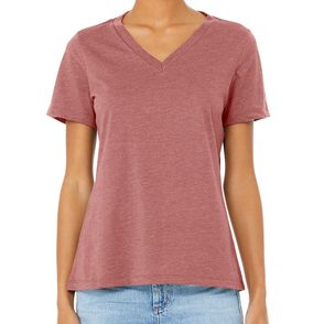 Bella + Canvas Women's Relaxed Heather CVC V-Neck Tee