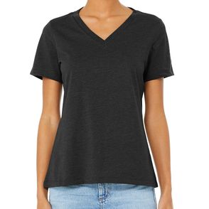 Bella + Canvas Women's Relaxed Heather CVC V-Neck Tee