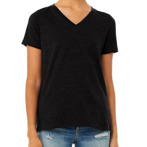 Bella + Canvas Women's Relaxed Heather CVC V-Neck Tee