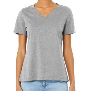 Bella + Canvas Women's Relaxed Heather CVC V-Neck Tee