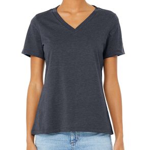 Bella + Canvas Women's Relaxed Heather CVC V-Neck Tee