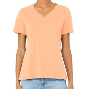 Bella + Canvas Women's Relaxed Heather CVC V-Neck Tee