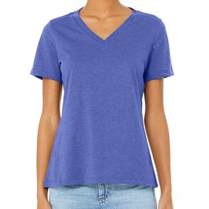 Bella + Canvas Women's Relaxed Heather CVC V-Neck Tee