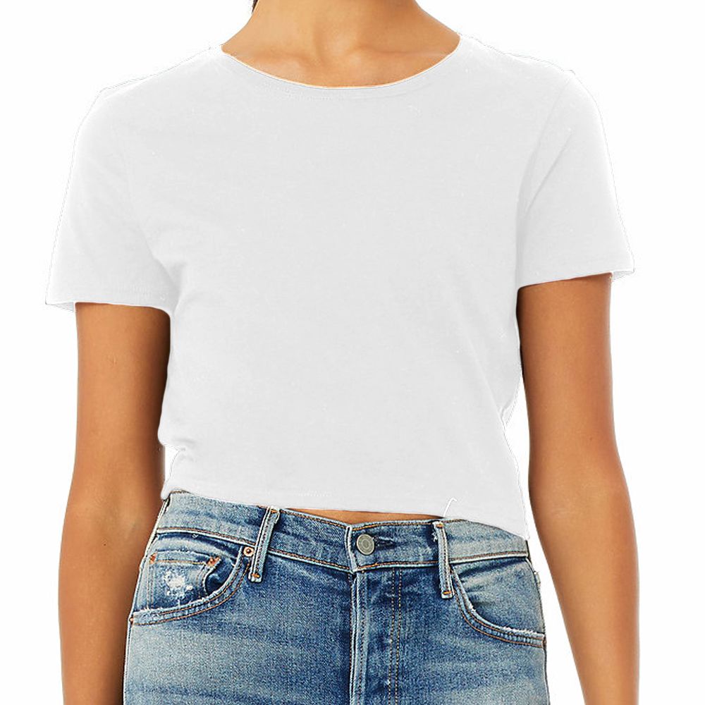 Ladies' Poly-Cotton Crop T-Shirt