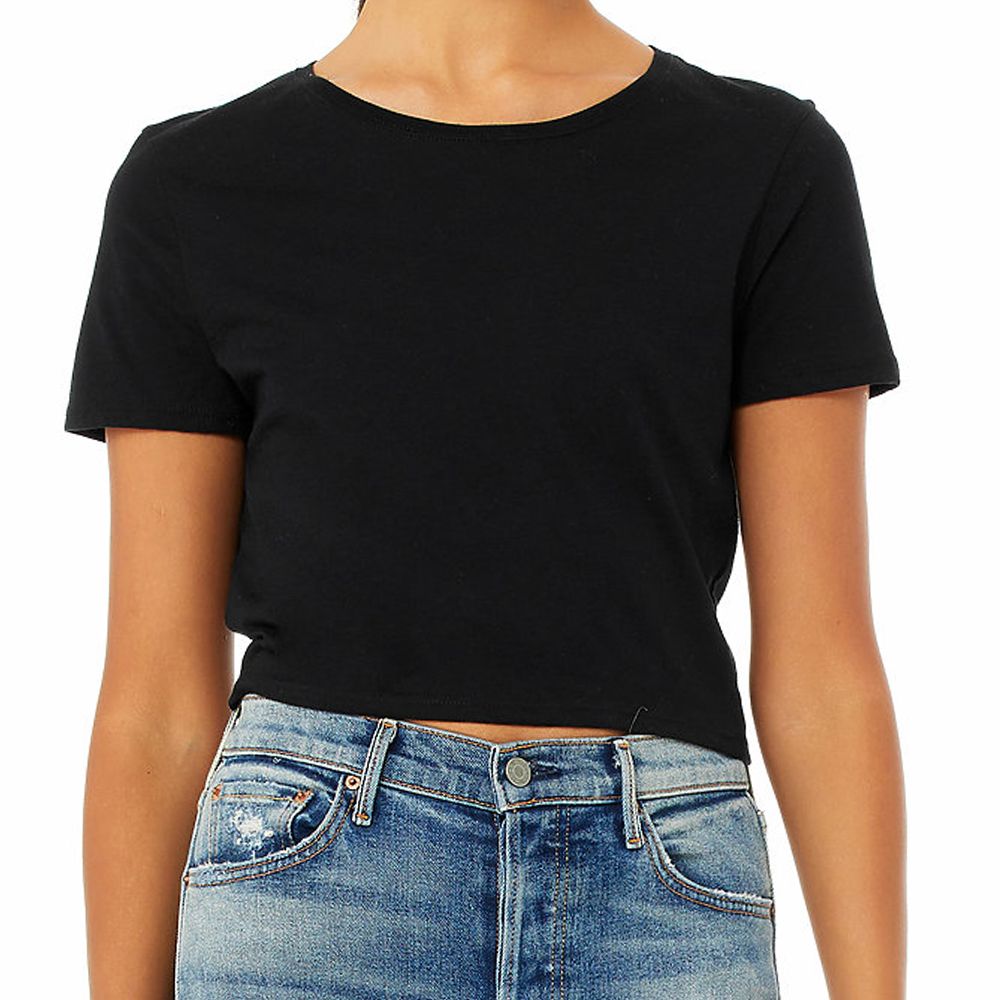 Ladies' Poly-Cotton Crop T-Shirt