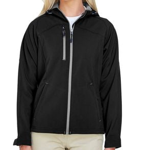North End Ladies' Prospect Two-Layer Fleece Bonded Soft Shell Hooded Jacket
