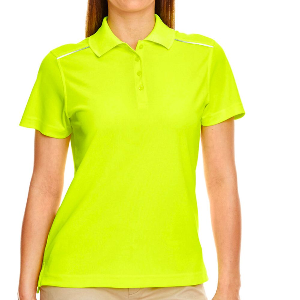 Core 365 Women's Radiant Polo Shirt with Reflective Piping