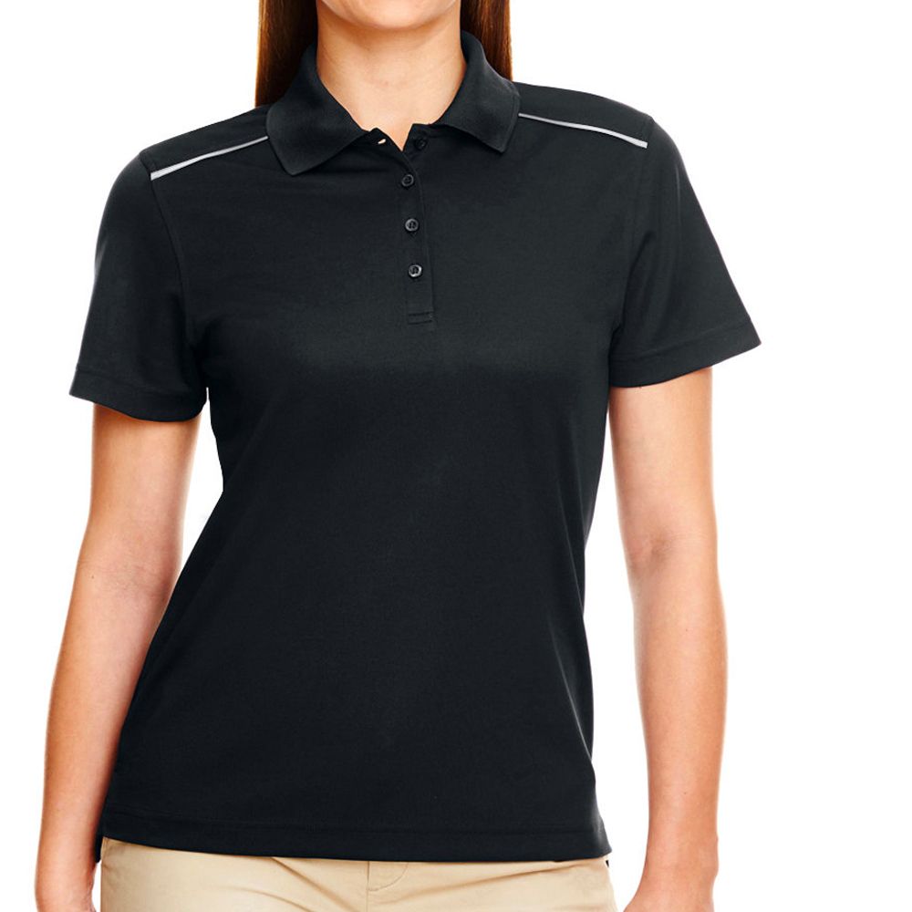 Core 365 Women's Radiant Polo Shirt with Reflective Piping